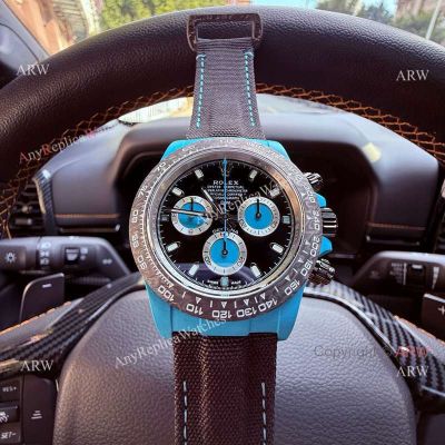 TW Factory Rolex Daytona 40*12.4mm Shanghai 4130 Movement Black Face/Band Watch